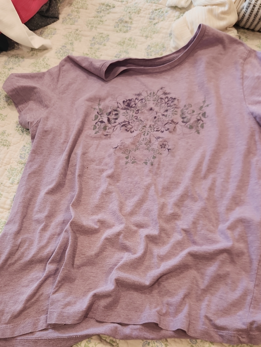 Sonoma Lavender Short-Sleeve Tee with Floral Medallion